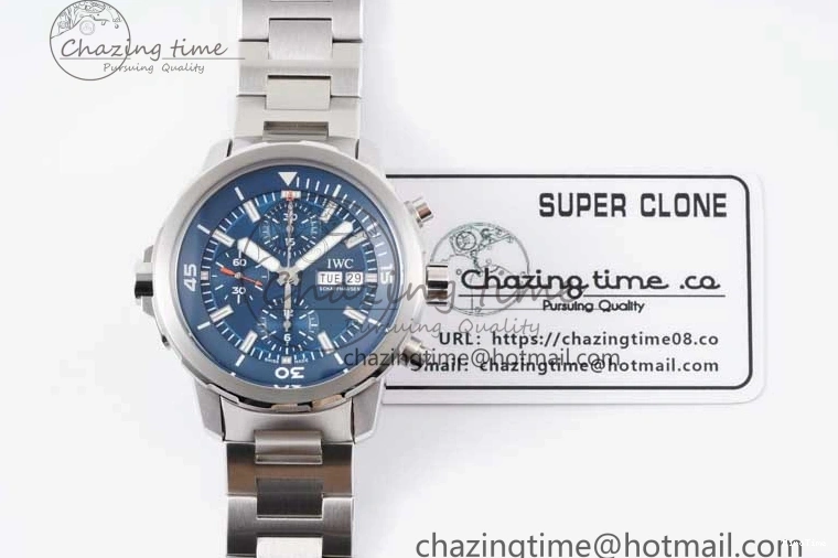 MIROTIME 0427 Aquatimer Chrono SS V6SF 1:1 Best Edition Blue Dial on SS Bracelet A Modern 7032